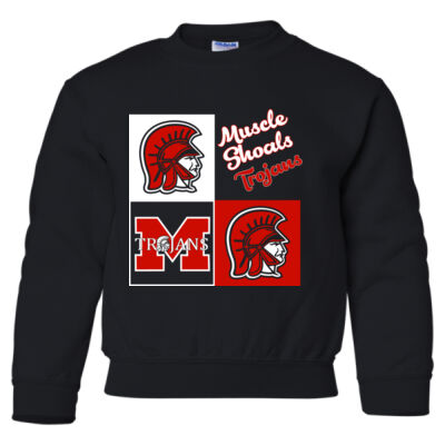Squares Trojans  - Heavy Blend Youth Crewneck Sweatshirt Thumbnail