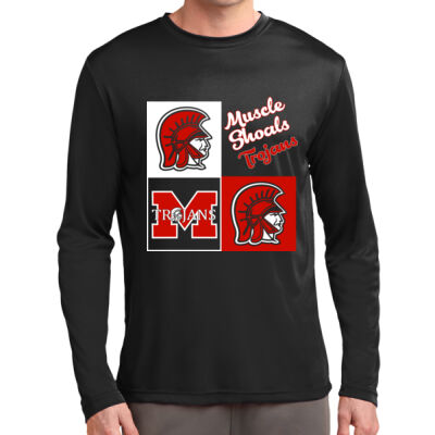 Squares Trojans  - Long Sleeve PosiCharge ® Competitor Tee Thumbnail