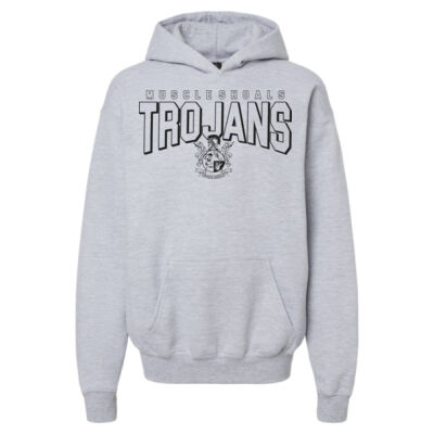 Trojans Crest  - Softstyle® Youth Midweight Hooded Sweatshirt Thumbnail