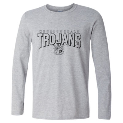Trojans Crest  - Softstyle Long Sleeve T-Shirt Thumbnail