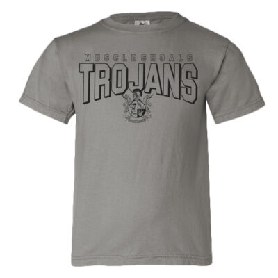 Trojans Crest  - Youth Garment Dyed Ringspun T-Shirt Thumbnail