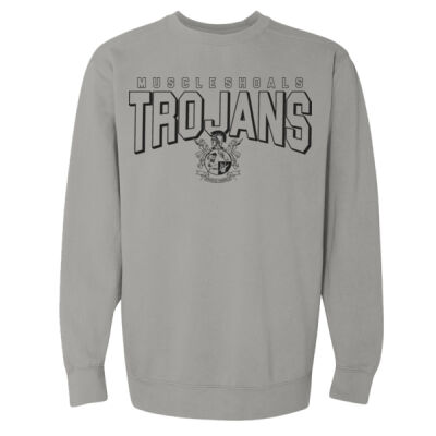 Trojans Crest  - Garment Dyed Ringspun Crewneck Sweatshirt Thumbnail