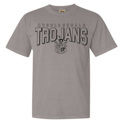 Trojans Crest  - Garment Dyed Heavyweight Ringspun Short Sleeve Shirt Thumbnail