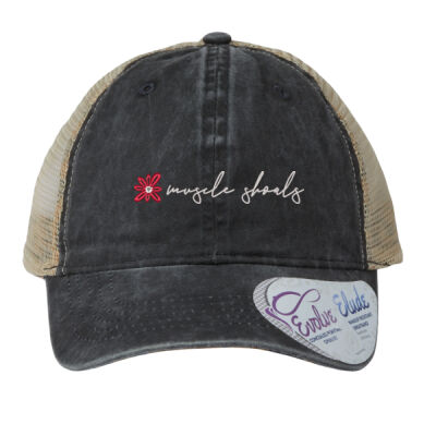 Flowers Muscle Shoals  - Women's Washed Mesh-Back Cap Thumbnail